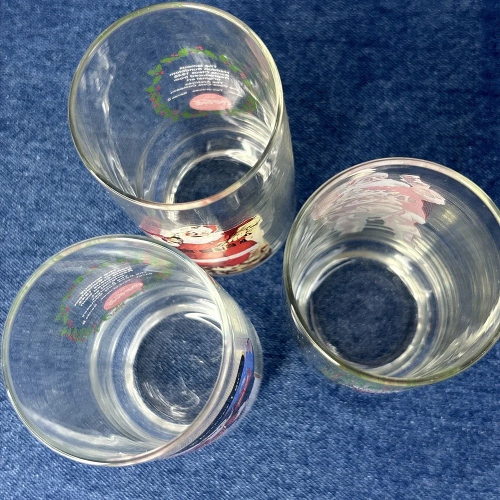 VTG Coca-Cola Haddon Sundblom Santa Claus Glasses Full Set Series II 93761